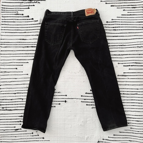 🚫Sold🚫 Levi Strauss Jeans 501 Men's 36x29 Black Straight Leg Original - Picture 3 of 5